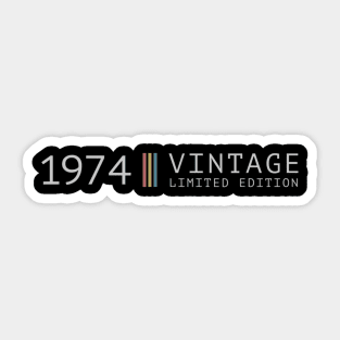 Vintage 1974 Limited Edition 45th Birthday Gift Sticker